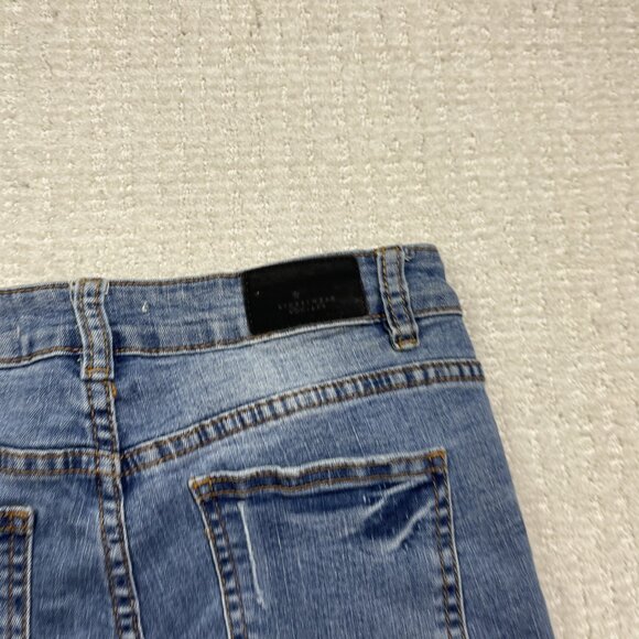 Streetwear Society Skinny High Rise Floral Embroidery Jeans Wom Sz 5 Blue Denim - Picture 10 of 12